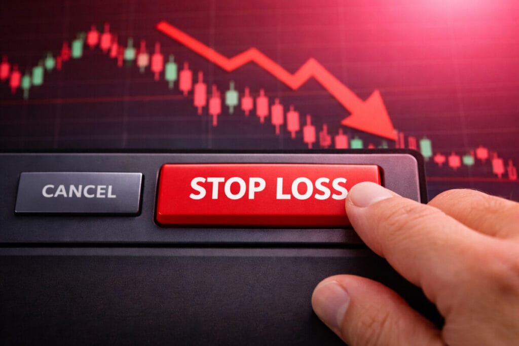 손절 하는 순간을 표현한 이미지